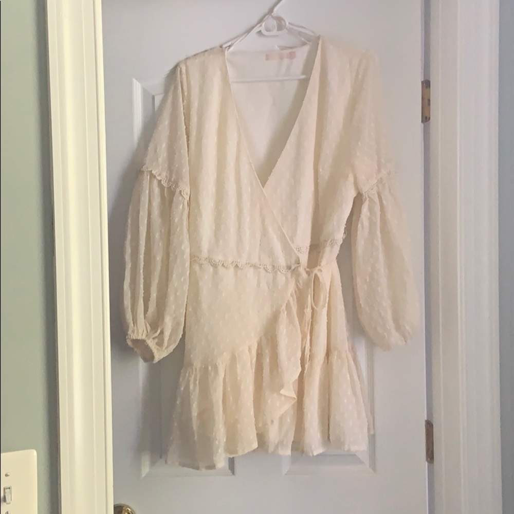 Ivory Wrap Dress